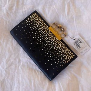 Alexander McQueen Black Skull Four-ring Flat Pouch